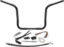 Fat Baggers, Inc. 909414-B 1-1/4in. EZ Install Handlebar Kit with Round Top Handlebars - Gloss Black - sxspowersports