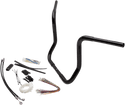 Fat Baggers, Inc. 909414-B 1-1/4in. EZ Install Handlebar Kit with Round Top Handlebars - Gloss Black - sxspowersports