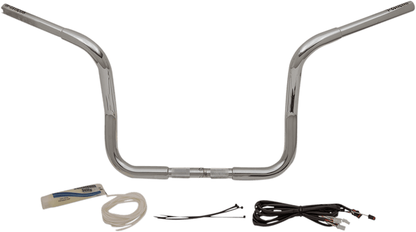Fat Baggers, Inc. 909512 1-1/4in. EZ Install Handlebar Kit with Round Top Handlebars - Chrome - sxspowersports