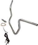 Fat Baggers, Inc. 909512 1-1/4in. EZ Install Handlebar Kit with Round Top Handlebars - Chrome - sxspowersports