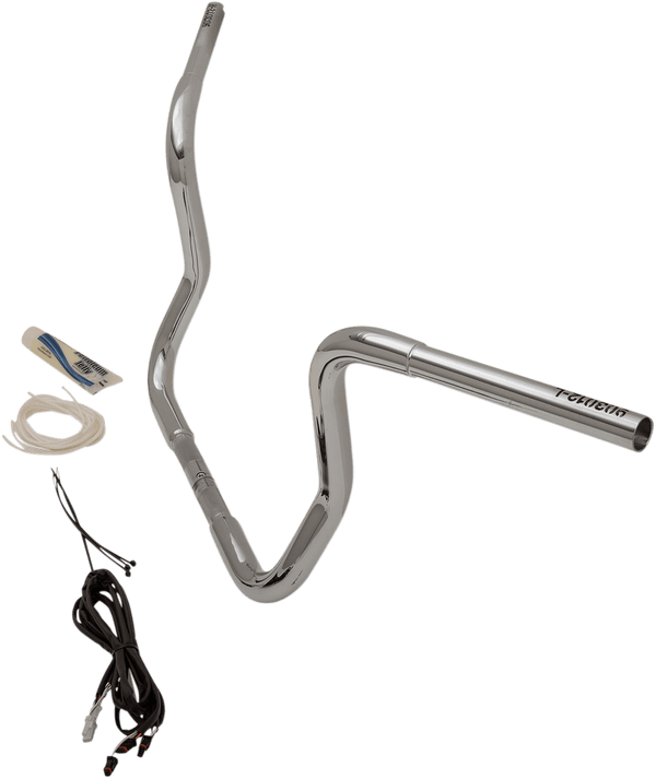 Fat Baggers, Inc. 909512 1-1/4in. EZ Install Handlebar Kit with Round Top Handlebars - Chrome - sxspowersports