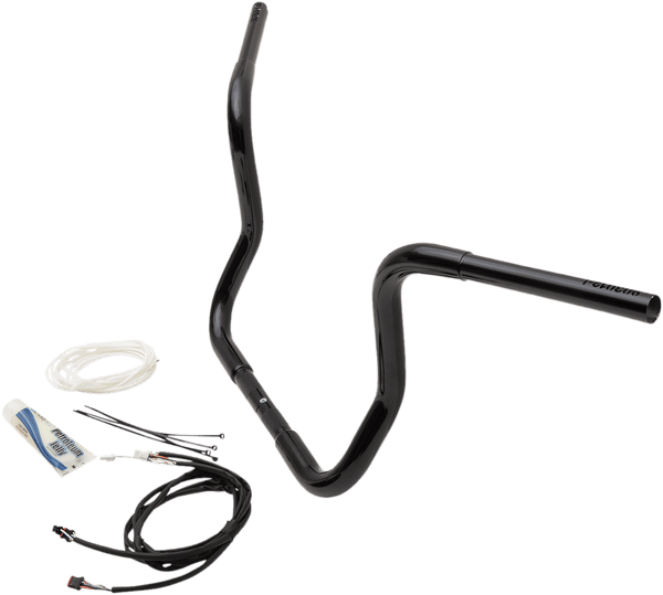 Fat Baggers, Inc. 909512-B 1-1/4in. EZ Install Handlebar Kit with Round Top Handlebars - Gloss Black - sxspowersports