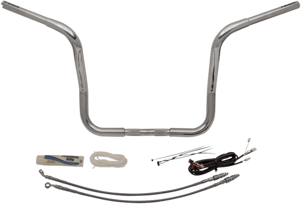 Fat Baggers, Inc. 909514 1-1/4in. EZ Install Handlebar Kit with Round Top Handlebars - Chrome - sxspowersports