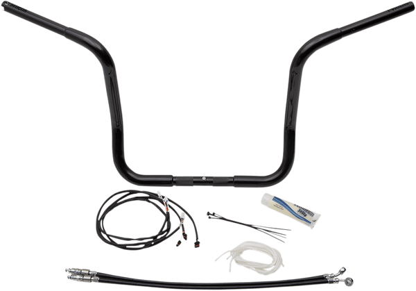 Fat Baggers, Inc. 909514-B 1-1/4in. EZ Install Handlebar Kit with Round Top Handlebars - Gloss Black - sxspowersports