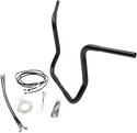 Fat Baggers, Inc. 909514-B 1-1/4in. EZ Install Handlebar Kit with Round Top Handlebars - Gloss Black - sxspowersports