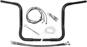Fat Baggers, Inc. 909514-B 1-1/4in. EZ Install Handlebar Kit with Round Top Handlebars - Gloss Black - sxspowersports