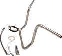 Fat Baggers, Inc. 909516 1-1/4in. EZ Install Handlebar Kit with Round Top Handlebars - Chrome - sxspowersports