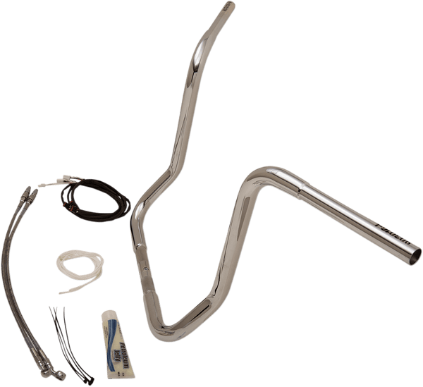 Fat Baggers, Inc. 909516 1-1/4in. EZ Install Handlebar Kit with Round Top Handlebars - Chrome - sxspowersports