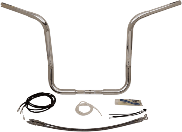 Fat Baggers, Inc. 909516 1-1/4in. EZ Install Handlebar Kit with Round Top Handlebars - Chrome - sxspowersports