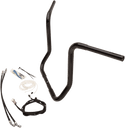 Fat Baggers, Inc. 909516-B 1-1/4in. EZ Install Handlebar Kit with Round Top Handlebars - Gloss Black - sxspowersports
