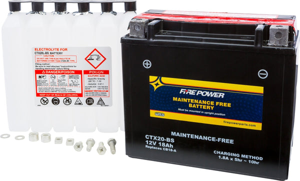 Fire Power CTX20-BS Sealed Battery - sxspowersports