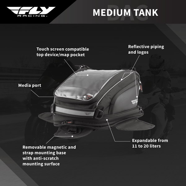 FLY RACING #6245 479-10~600 Medium Tank Bag - sxspowersports