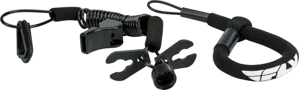 FLY RACING FUJL-2389-BLK Ultra Cord Floating Tethercord/Lanyard - sxspowersports