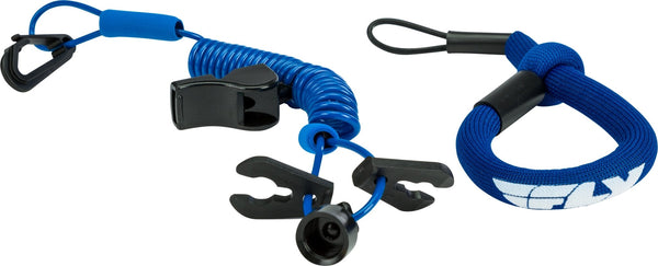 FLY RACING FUJL-2389 BLUE Ultra Cord Floating Tethercord/Lanyard - sxspowersports