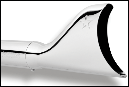 Freedom Performance HD00022 Sharktail 2 1/8in. Slip-On - 32in. - Chrome - sxspowersports