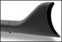 Freedom Performance HD00132 Sharktail 2 1/8in. Slip-On - 32in. - Black - sxspowersports