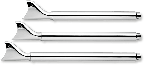 Freedom Performance HD00202 Sharktail Signature True Dual Exhaust System - 32in. Chrome Muffler - Chrome Tips - sxspowersports