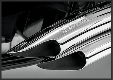 Freedom Performance HD00258 Sharp Curve Radius Exhaust System - Chrome - sxspowersports