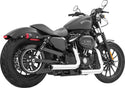 Freedom Performance HD00382 Staggered Duals Exhaust System - Chrome with Black Tip - sxspowersports