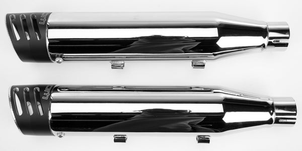 Freedom Performance HD00390 3 1/4in. Racing Slip-Ons - Chrome/Black Tips - sxspowersports