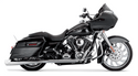 Freedom Performance HD00627 4.5in. Combat Slip-Ons - Chrome/Chrome Tips - sxspowersports