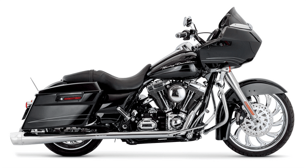 Freedom Performance HD00627 4.5in. Combat Slip-Ons - Chrome/Chrome Tips - sxspowersports