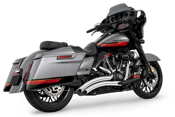 Freedom Performance HD00645 Sharp Curve Radius Exhaust System - Chrome with Scallop Cut - sxspowersports