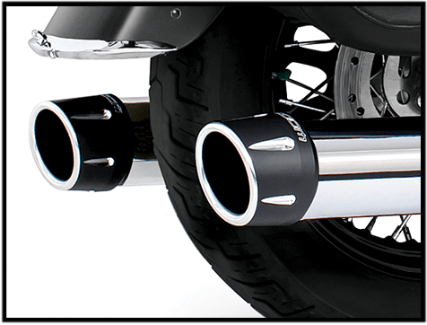 Freedom Performance HD00804 Combat Duals - Chrome w/ Black Tip - sxspowersports