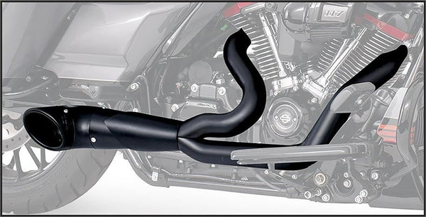 Freedom Performance HD00848 2 Into 1 Turn-Out Exhaust System - Black/Black Sculpted Tip - sxspowersports