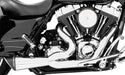 Freedom Performance HD00852 2 Into 1 Shorty Exhaust System - Chrome/Black Sculpted Tip - sxspowersports