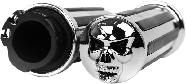 G2 Ergonomics 17-0531SK-Q Quick-Turn Throttle Rail Grips with Skully End Caps - sxspowersports