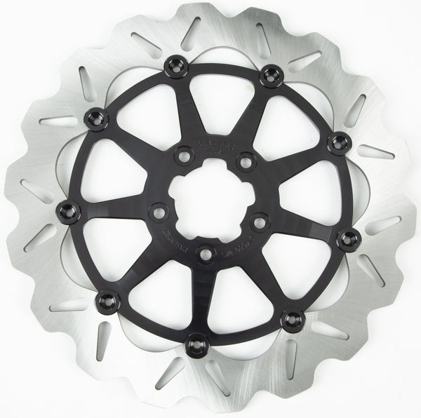 Galfer Brakes DF680CWS-B Front Brake Wave Rotor - 12.5in. - Full Floating with Black Aluminum Carrier - sxspowersports