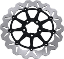 Galfer Brakes DF680CWS-B Front Brake Wave Rotor - 12.5in. - Full Floating with Black Aluminum Carrier - sxspowersports
