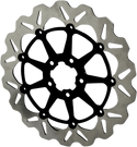 Galfer Brakes DF680CWS-B Front Brake Wave Rotor - 12.5in. - Full Floating with Black Aluminum Carrier - sxspowersports