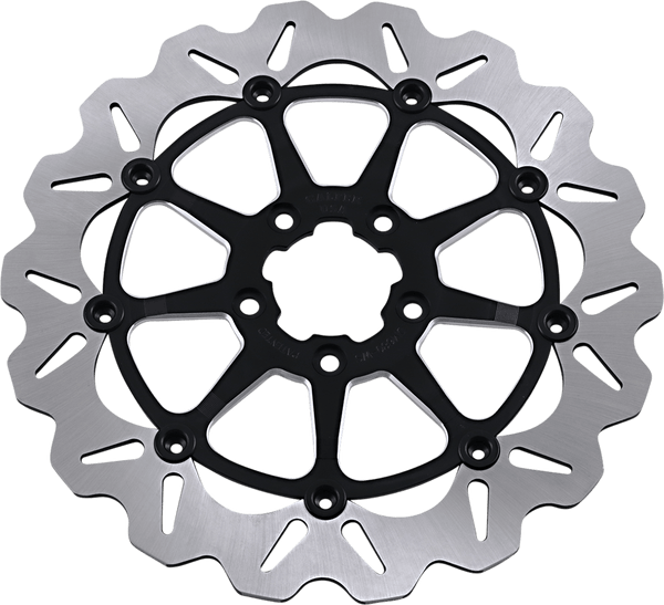 Galfer Brakes DF680CWS-C Front Brake Wave Rotor - 12.5iin. - Full Floating with Chrome Aluminum Carrier - sxspowersports