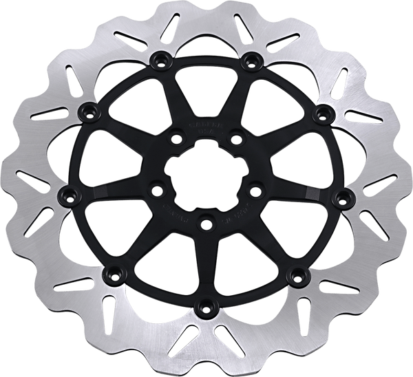 Galfer Brakes DF680CWSS-B Front Brake Wave Rotor - 13in. - Full Floating with Black Aluminum Carrier - sxspowersports