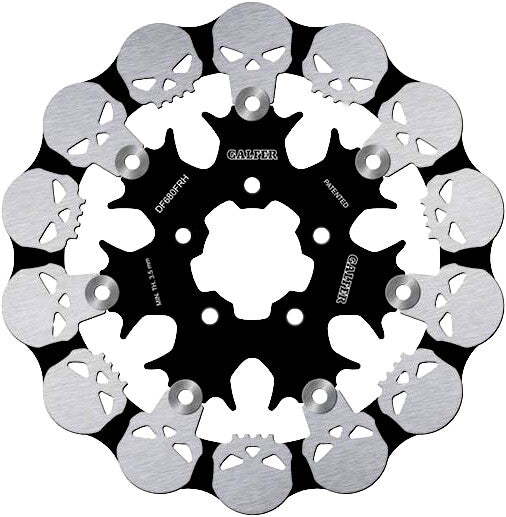 Galfer Brakes DF680FRH Floating Skull Rotor with Black Carrier - sxspowersports