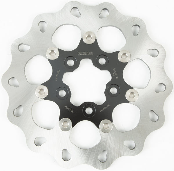 Galfer Brakes DF724FLW Floating Wave Rotor - Full Floating with Black Carrier - sxspowersports