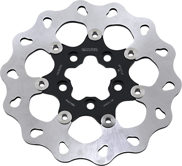 Galfer Brakes DF724FLW Floating Wave Rotor - Full Floating with Black Carrier - sxspowersports