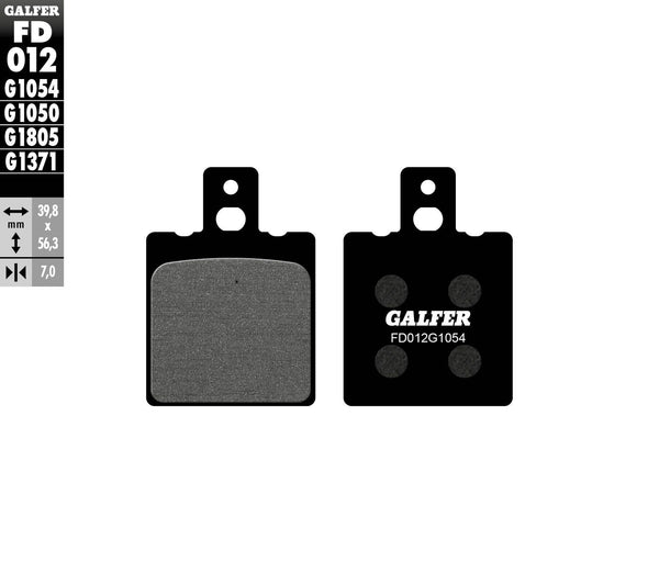 GALFER FD012G1054 Semi-Metallic Brake Pads - sxspowersports
