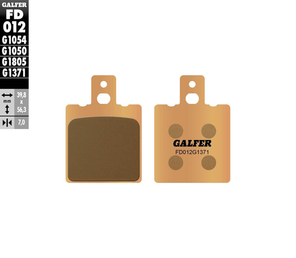 GALFER FD012G1371 HH Sintered Brake Pads - sxspowersports