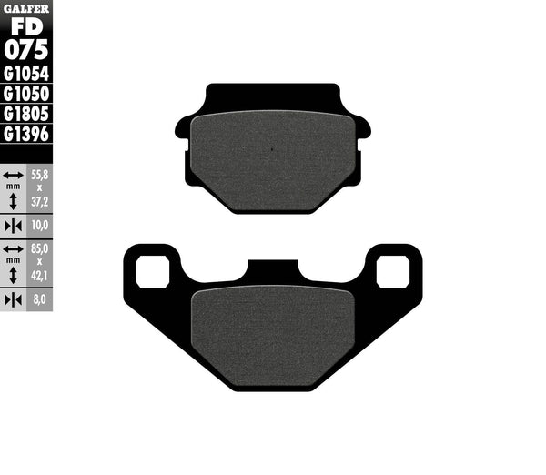 GALFER FD075G1054 Semi-Metallic Brake Pads - sxspowersports