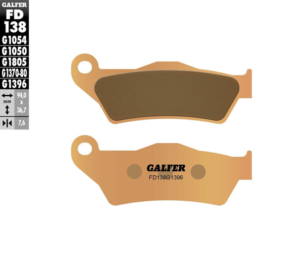 GALFER FD138G1396 HH Sintered Brake Pads - sxspowersports