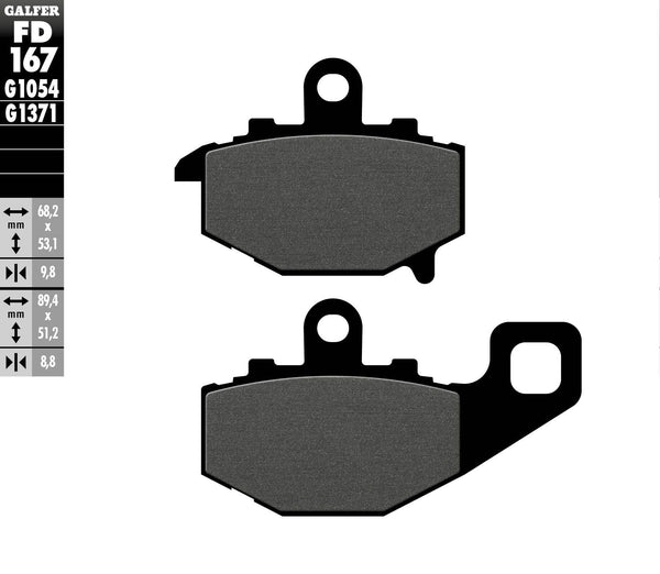 GALFER FD167G1054 Semi-Metallic Brake Pads - sxspowersports