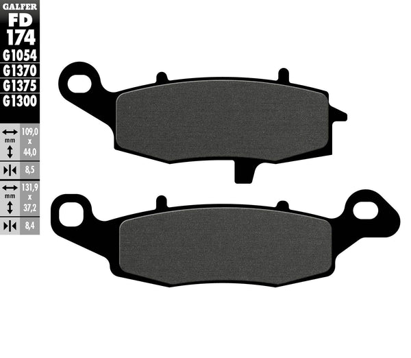 GALFER FD174G1054 Semi-Metallic Brake Pads - sxspowersports