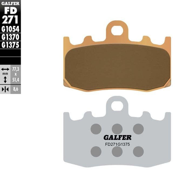 GALFER FD271G1375 HH Sintered Brake Pads - sxspowersports