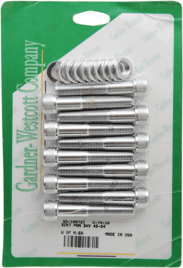 Gardner-Westcott C-74-14 Generator Chrome Socket-Head Bolt Set - Knurled - sxspowersports