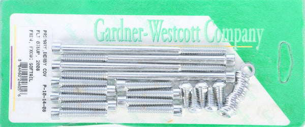 Gardner-Westcott P-10-14-08 Primary and Derby Covers Chrome Steel Socket-Head Bolt Kit - sxspowersports