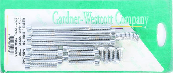 Gardner-Westcott P-10-15-08 Primary and Derby Covers Chrome Steel Socket-Head Bolt Kit - sxspowersports