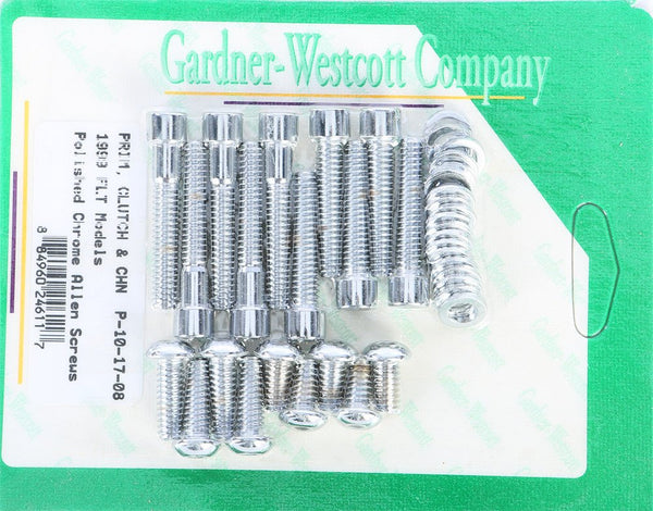 Gardner-Westcott P-10-17-08 Primary Chrome Steel Socket-Head Bolt Kit - sxspowersports